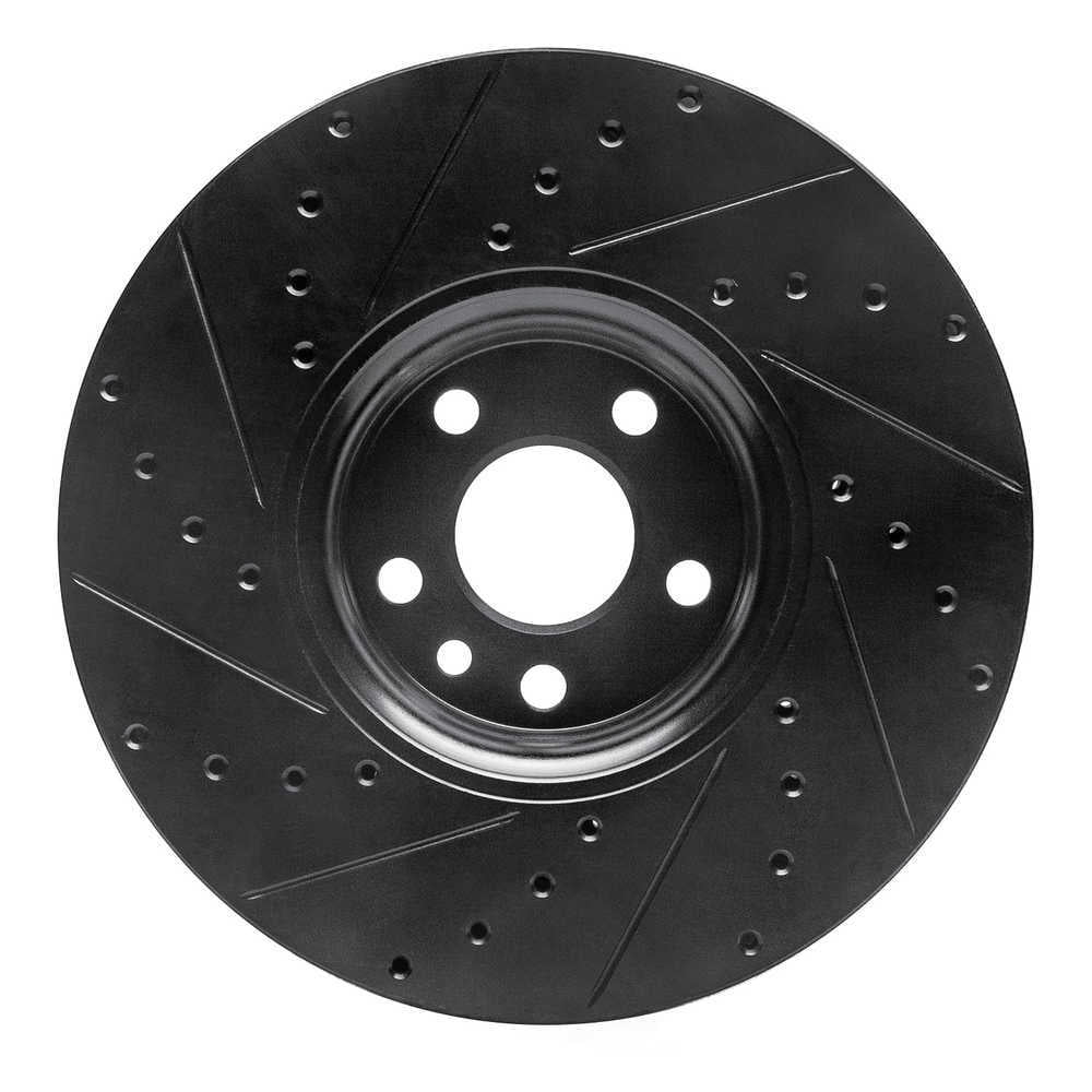 Dynamic Friction Company 633-27043R DFC Brake Rotor - Drilled And Slotted - Black