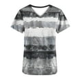 thumbnail image 5 of Nmnitkp Womens Printed Nurse Uniforms 2026 Scrub Tops for Women, Short Sleeve Scrub V Neck Shirt with Pockets Gray,L, 5 of 6