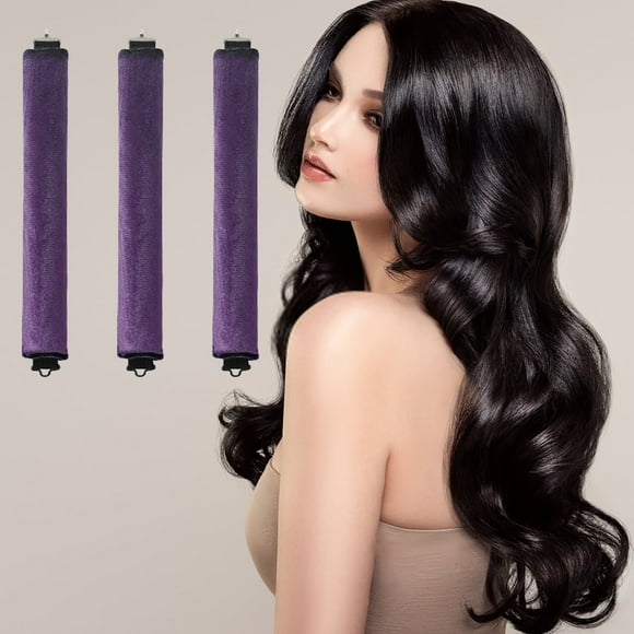 3pcs Heatless Hair Curler Flexi Rods Heatless Curling Rod For All Hair Types No Heat Curlers To Sleep In Overnight Heatless Curls For Hair Womens Hair Clips And Barrettes Small