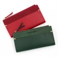 thumbnail image 6 of Simple Fashion Design Long leather Wallet Coin Purse Solid Color PU Leather Card Holder Case Bank Card Holder Wallets Korean Style Wallets Money Clutch Bag Women Wallets GREEN, 6 of 8