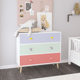 thumbnail image 6 of Kids 3 Drawer Nightstand for Bedroom, Storage Cabinet for Toddler Child for Living Room, Toddler Room, Nursery, Closet, Apartment (Colorful), 6 of 10