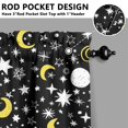 thumbnail image 3 of Kitchen Curtains 24 Inch Short - 3 Panel Set, Rod Pocket Window Curtain, 100% Polyester for Farmhouse, Cafe, Kitchen, Living Room, Bedroom, Galaxy & Space-Themed Design, Easy Wash, 3 of 3