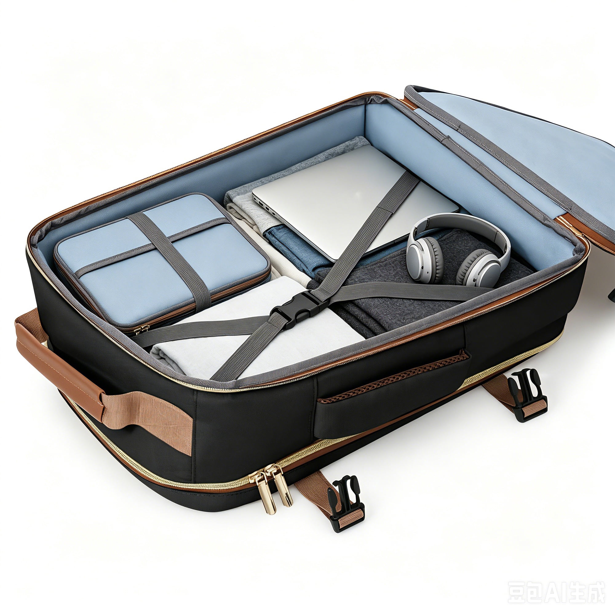 3-Piece ABS Travel Luggage Set with TSA Lock, 28" Checked Suitcase + Duffel Bag + Toiletry Bag, 360° Wheels, Wet-Dry Toiletry Organizer for Family Travel