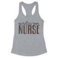 thumbnail image 1 of Operating Room Nurse Leopard Print Tank Top Fitted Racerback Women's Small Heather Grey, 1 of 5