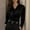 Black, variant on Women's Long Sleeve Satin Blouse, Wrap V-Neck 2026 Work Silk Shirts,Dressy Tops for Business Casual Office Gray S