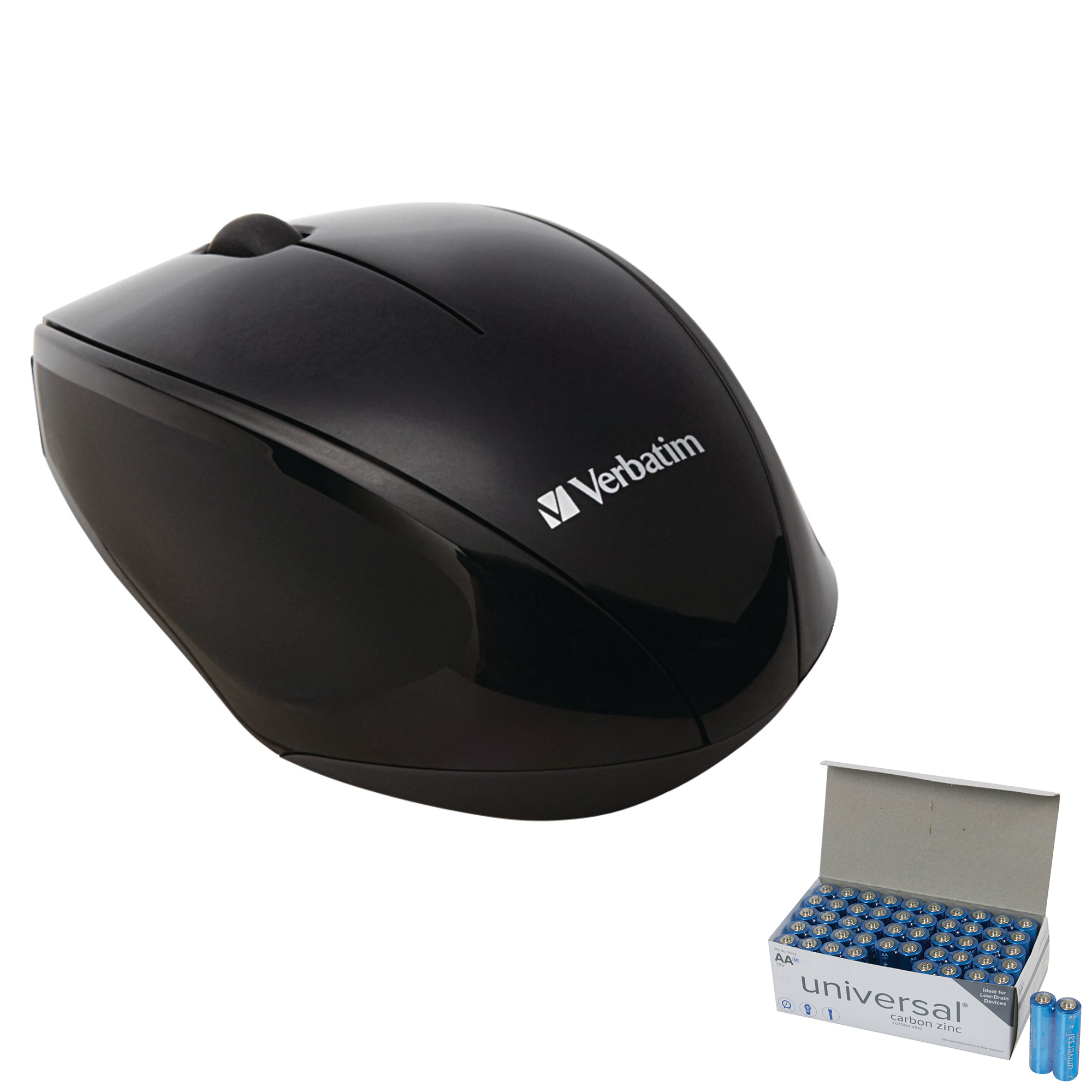 Wireless Multi-Trac Blue LED Optical Mouse in Black