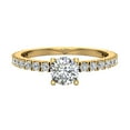 thumbnail image 4 of Exquisite French Pave Set Round Brilliant Diamond Ring 14K Gold 0.75 CT TW, 4 of 5