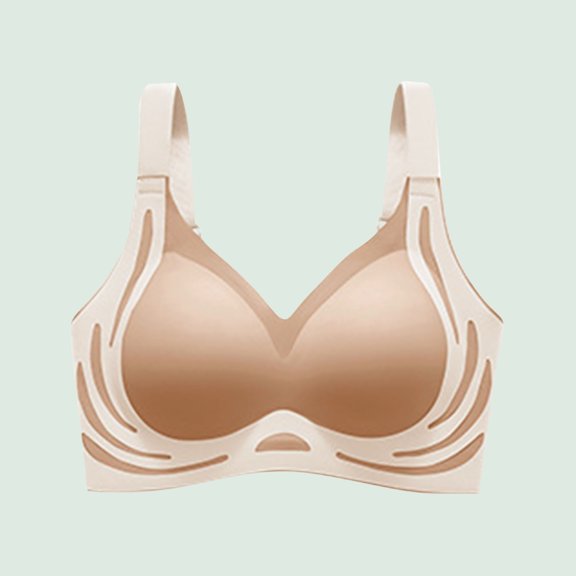 REORIAFEE Wireless Bras for Women Padded Wide Strap No Underwire Push up Bralette Full Coverage Comfortable Seamless Bras M-2XL