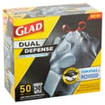 thumbnail image 2 of Glad Dual Defense Drawstring Large Trash Bags, 30 Gallon, 50 Count, 2 of 6