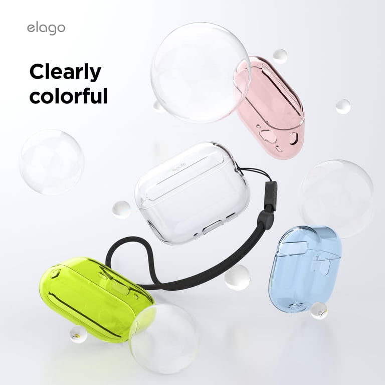 Elago Clear Case For AirPods 4 With Carabiner - Shock Resistant & Reduced Yellowing
