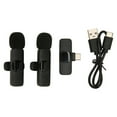 thumbnail image 3 of Sistema de micrófono Lavalier inalámbrico Micrófono Lavalier inalámbrico Señal estable Plug and Play Acerca de 4H Tiempo de uso Admite la grabación mientras se carga para la Fugacal Otros, 3 of 8