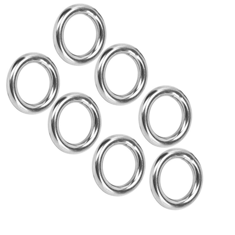 7 Pcs Metal O-Ring, 304 Seamless Welding Stainless