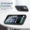 thumbnail image 4 of Funda de piel estilo vintage para iPhone 11 Pro con ranura para tarjetas, anillo giratorio de 360 grados, protección para la cámara, protección en las 4 esquinas, funda de teléfono muy resistente., 4 of 5