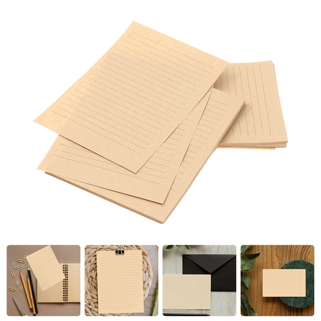HEALEEP Vintage Kraft Paper 150 Sheets Light Brown Rectangular for Expressing Emotions and Writing Letters