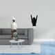 thumbnail image 2 of Estatua De Loro, Escultura Animal De Resina, Figura Decorativa De Interior, Artesanía Con Gestos Manuales, Escultura Creativa De Dedos Para Escritorio, Mesa, Centro De Mesa, Apartamento,, 2 of 8