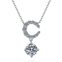 Leander's 925 sterling silver half-moon necklace and lab-grown diamond clavicle necklace are a high-end, romantic, and versatile clavicle necklace. A simple and stylish gift.