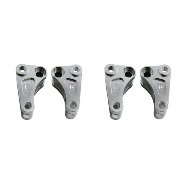 Vogacara 2 paquetes/lote de amortiguadores traseros delanteros de aleación para RC-mecanizado de precisión CNC para plata de alta resistencia plata 2Conjunto