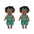 thumbnail image 1 of Black Black Baby Cute Curly Black 12-Inch Vinyl Baby Toy, 1 of 1