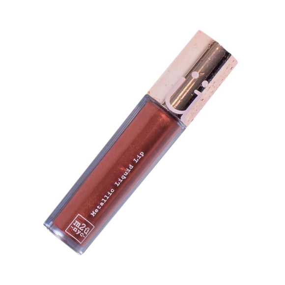 M2U NYC Lápiz labial líquido metálico de larga duración, color de alto impacto, lápiz labial líquido metálico para mujeres, lápiz labial de tinta metálica (cobre-cobre)