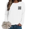 thumbnail image 4 of zaveiop Woman Funny Scannable QR Code Hoodie (Z-White, XL), 4 of 8