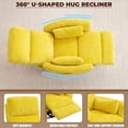 thumbnail image 5 of Vineego 360°Swivel Rocker Recliner Chair Armrest-Style Massage Recliner with Comfy High Back for Living Room,Corduroy Yellow, 5 of 7