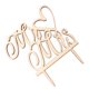thumbnail image 5 of EeaseMX Adorno para tarta de boda de madera "Sr. y Sra." (color madera), 5 of 8