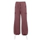 thumbnail image 3 of WILLBEST Pantalones Casuales de Mujer de Talla Grande, Pantalones Cargo Rectos con Cordones, Pierna Ancha, Corte Holgado, Estilo Casual para Uso Diario Chica, 3 of 8