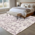thumbnail image 5 of Farmhouse Flower Large Area Rugs for Bedroom Living Room, Soft Non Slip Carpet Bedside Rug, Botanical Vintage Purple Leaf Plant Rectangular Floor Cover Kitchen Accent Rug 8'x10' for Office, 5 of 9