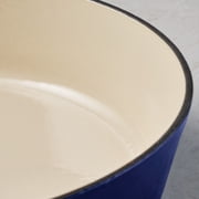 Tramontina Bestow 7-Quart Enameled Cast Iron Oval Dutch Oven with Lid, Gradated Cobalt, Oven-Safe