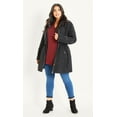 thumbnail image 4 of Evans Womens Plus Faux Fur Trim Quilted Puffer Jacket, 4 of 5