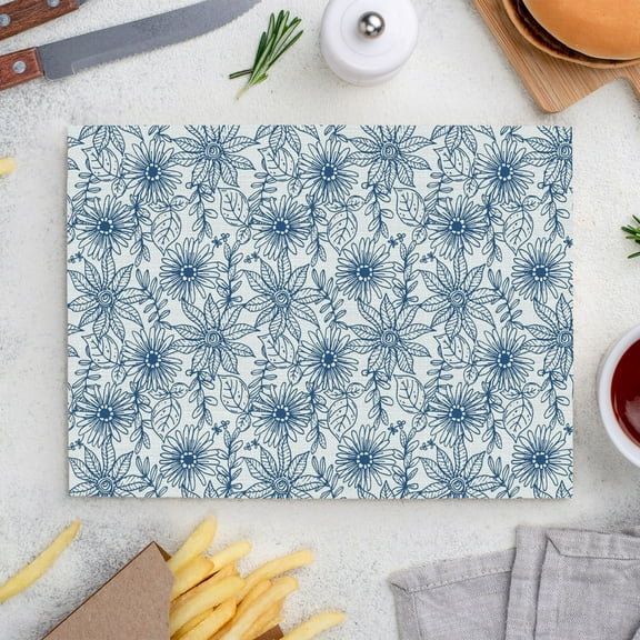 Place Mats Set,Decorative Table Place Mats For For In Door Dinning,Heat Insulation Stain Resistant Table Mats(Flowers and Plants)