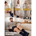 thumbnail image 4 of AMITOFO Diabetic-Friendly Socks, Wool Bamboo Viscose Blend Non-Binding Crew Socks for Men Women,Wide Cuff Moisture Wicking, 3 Pairs Blue 11-13, 4 of 7