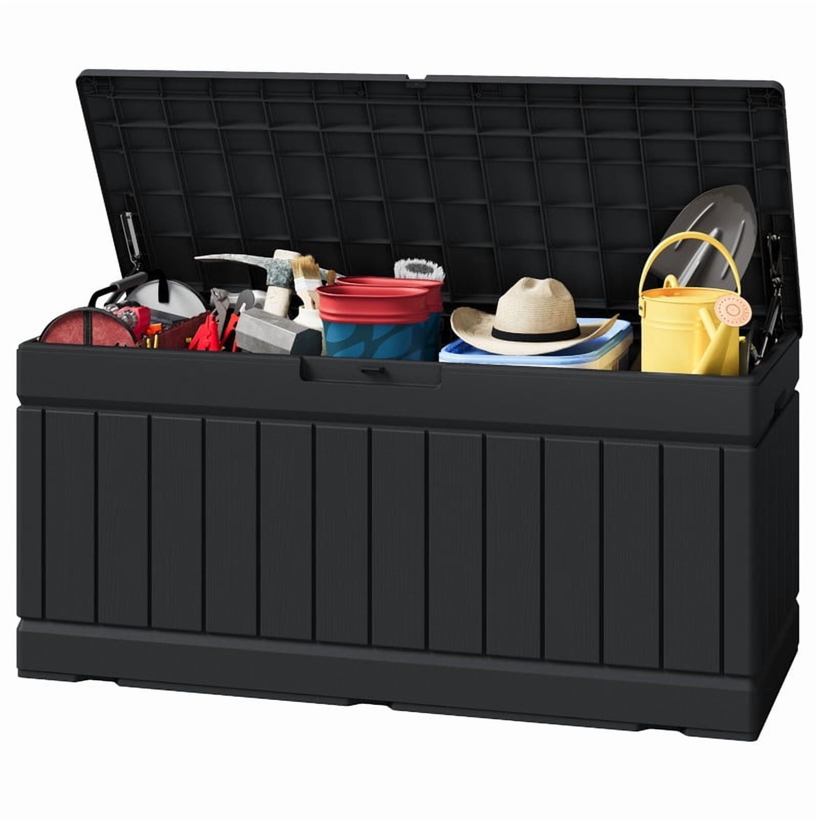 Lifetime New Outdoor Polyethylene Deck Box and Bench 80 Gal., Tan