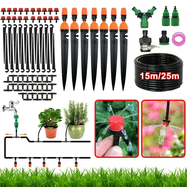 Irrigation Kit 15/30M Automatic Drip Irrigation System for Garden Flower Beds DIY Adjustable