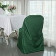 thumbnail image 4 of BalsaCircle 10 Hunter Green Solid Polyester Folding Chair Covers Slipcovers Linens, 4 of 8