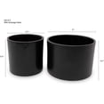 thumbnail image 5 of Set de 2 maceteros de cerámica 10 y 12 cm con Drenaje negro Elly Decor ED-MCDSET02, 5 of 5