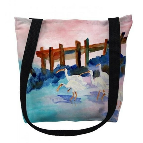 White Ibises Small Tote Bag 13x13 16 inches x 16 inches