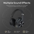 thumbnail image 3 of DOQAUS Bluetooth Headphones Over Ear, 90 Hours Playtime Wireless Headphones with 3 EQ Modes, Noise Isolating HiFi Stereo Headphones with Deep Bass, Microphone, Soft Earpads for Cellphone/PC (Black), 3 of 5