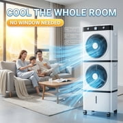 3-Speed Evaporative Air Coolers for Room, Office, Garage, Indoor, Outdoor Use