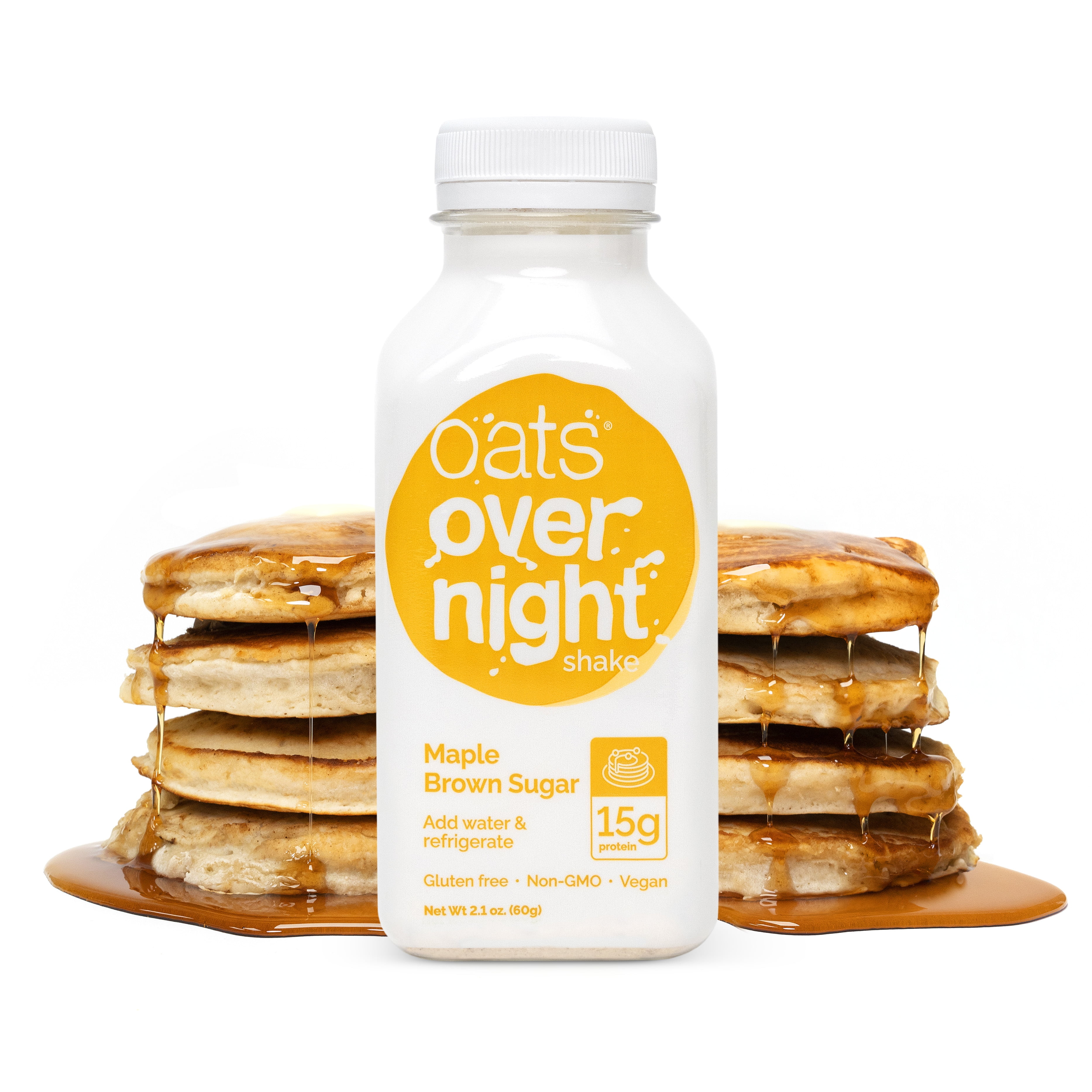 (4 pack) Oats Overnight Maple Brown Sugar Protein Overnight Oatmeal Shake, 2.1 oz, 1 Count