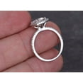 thumbnail image 3 of 1.50 Carat Halo Moissanite and Diamond Engagement Ring in 10k White Gold, 3 of 5