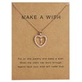 thumbnail image 5 of 26 Letters I Heart Shape Pendant Necklace Rhinestone clavicular chain rose Rose Golden Clavicular Chain Jewelry Couple Gift, 5 of 5