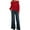 Red, variant on LUOGENLI Women's Sweaters Cardigans off Shoulder Pullover Sweater for Asymmetrical Neckline Long Sleeve Knitted Top Loose Casual Batwing Short Crop Fall Fashion Coffee Size M