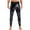 Black, variant on TiaoBug Men's Tights Leggings Patent Leather Mesh Compression Long Pants Sports Clubwear Black L