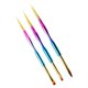 thumbnail image 4 of 3 unids Professional Nail Art Pepitadores de uñas Arte del forro Cepillo Manicura DIY Herramientas, 4 of 5