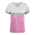 thumbnail image 5 of Liquidation d'Été! Chemises à Manches Courtes WRKEKC pour Femmes, Mode Décontractée pour Femmes, Robe d'Infirmière à Manches Courtes avec Poche et Col en V Imprimé, 5 of 5