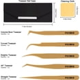 thumbnail image 2 of Lash Extension Tweezer, 5 Pcs High Precision Lash Tweezers for Eyelash Extensions, Precision Eyelash Tweezers Set, Volume Lash Tweezers for Lash Extension, Lash Extension Supplies, 2 of 8