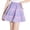 Purple, variant on Girls Tiered Skirt, Elastic Waist Cute Trendy Casual Ruffled Kids Summer Flutter Mini Skirt Black Size 12
