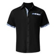 thumbnail image 4 of PEASKJP Mens Henley Shirts Neck Short Sleeve Daily Look Linen Shirts,Black L, 4 of 5