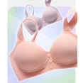 thumbnail image 4 of TEVEQ Women's Full Coverage Front Closure Posture Back Unpadded Wirefree Everyday Bra Middle and Elderly Mothers Underwear Bras Gathered for Bras for 45 To 60 Years Old Beige 42, 4 of 5